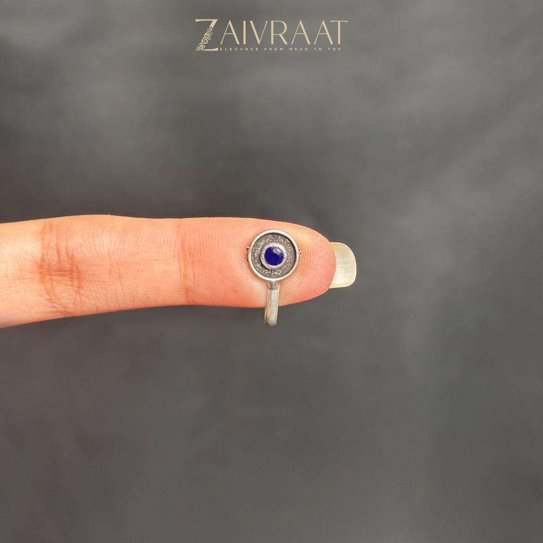 Daaira - Antique Nose Ring (Blue)
