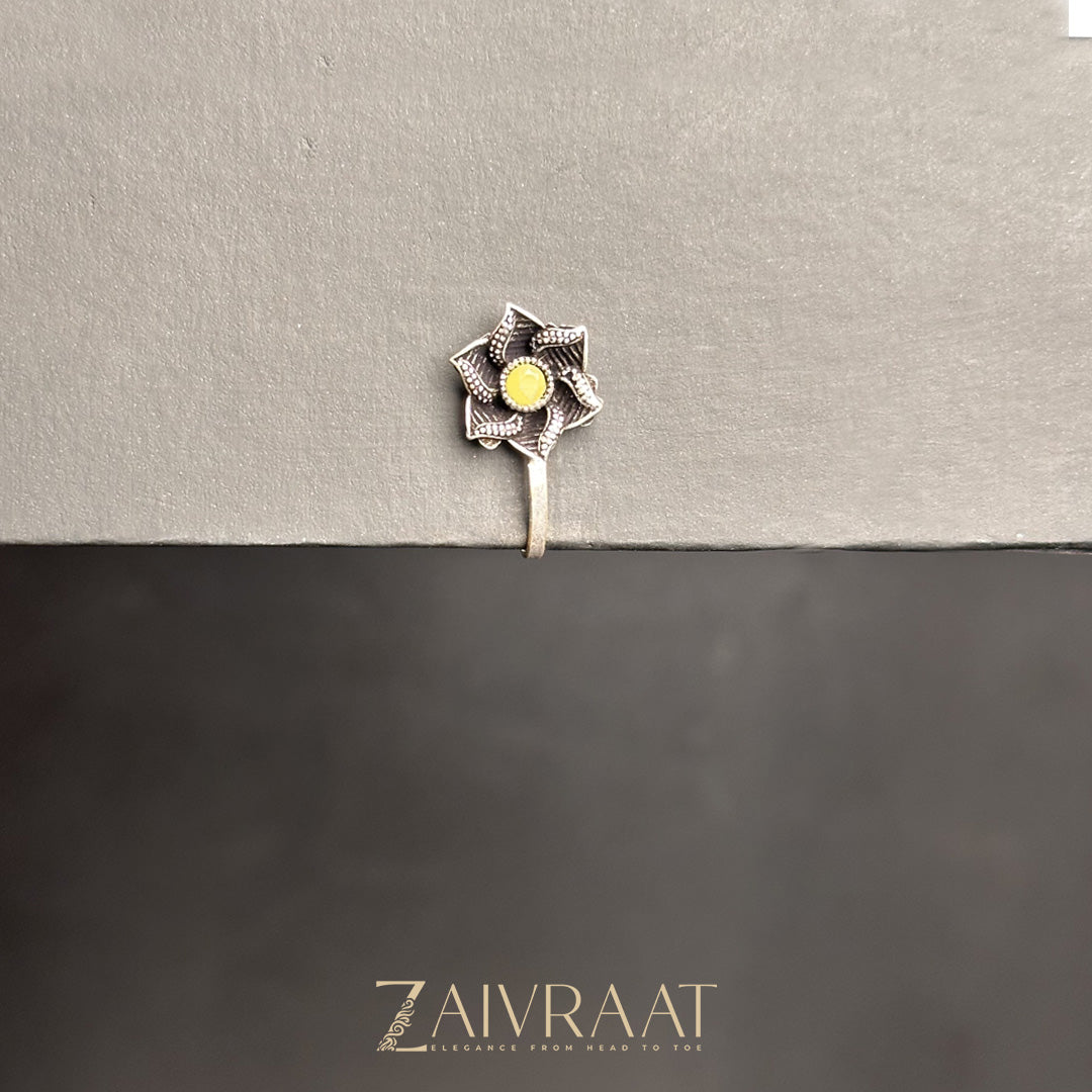 Feroza - Antique Nose Ring (Yellow)