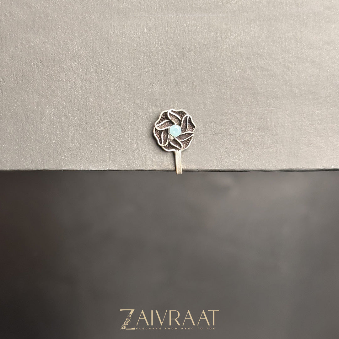 Qulab - Antique Nose Ring (Aqua)