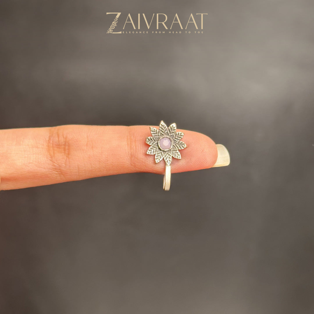 Foorush - Antique Nose Ring (Pink)