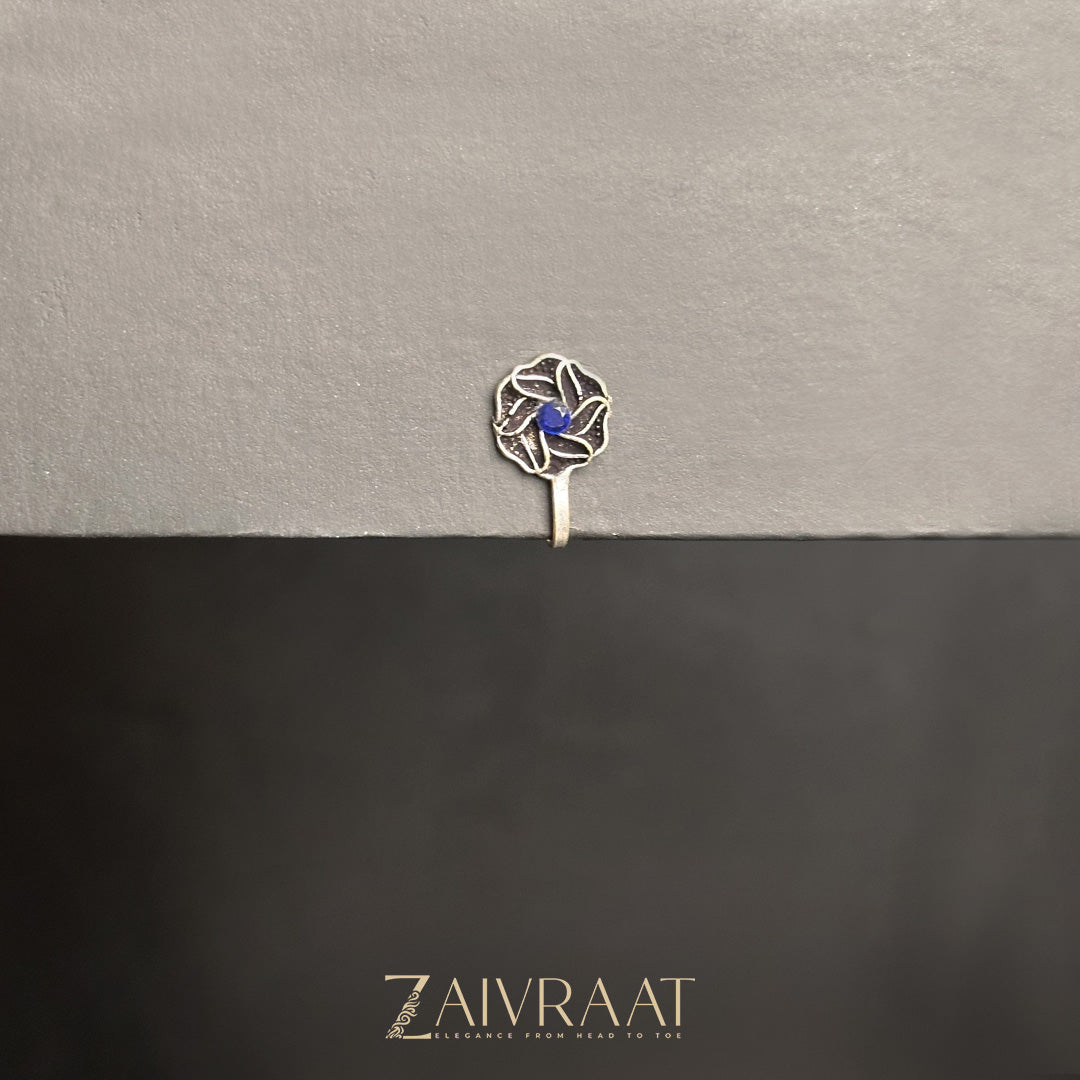 Qulab - Antique Nose Ring (Blue)