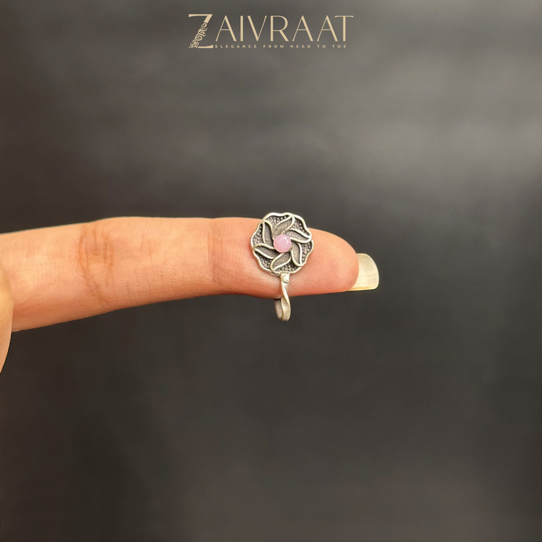 Qulab - Antique Nose Ring (Pink)