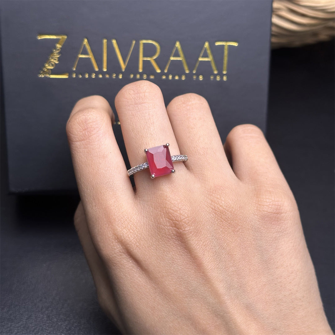 Petal (Silver - Red)