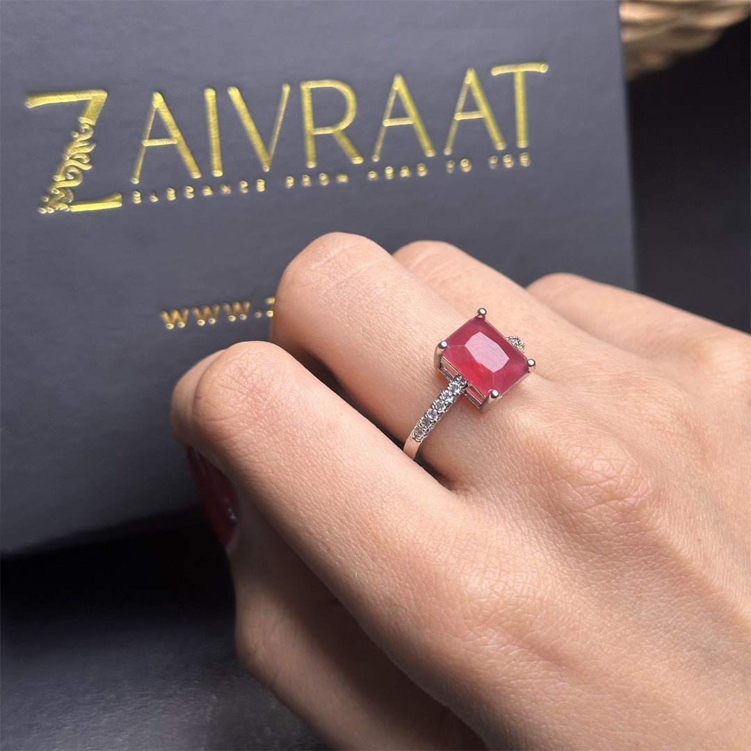 Petal (Silver - Red)