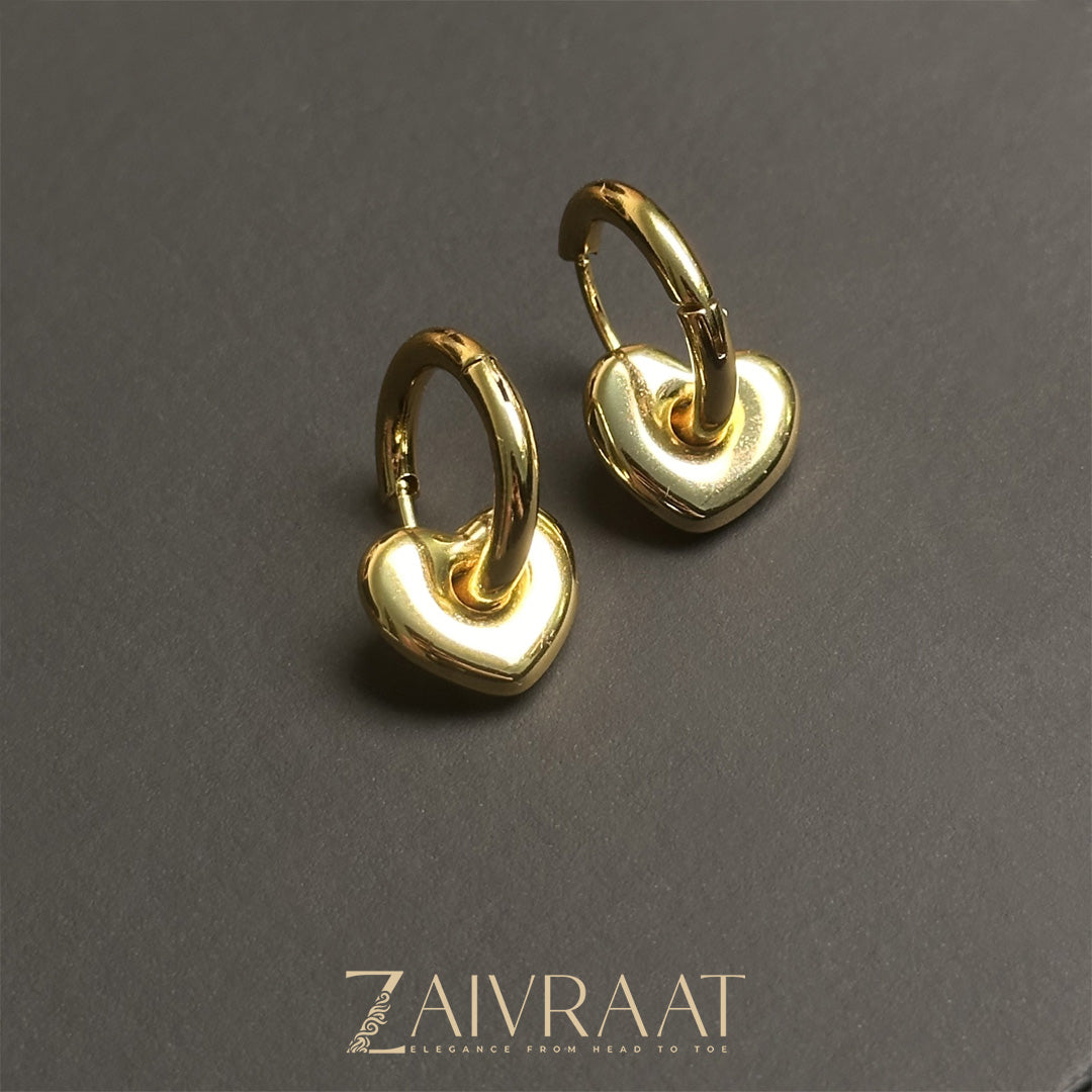 Heartela Gold hoops