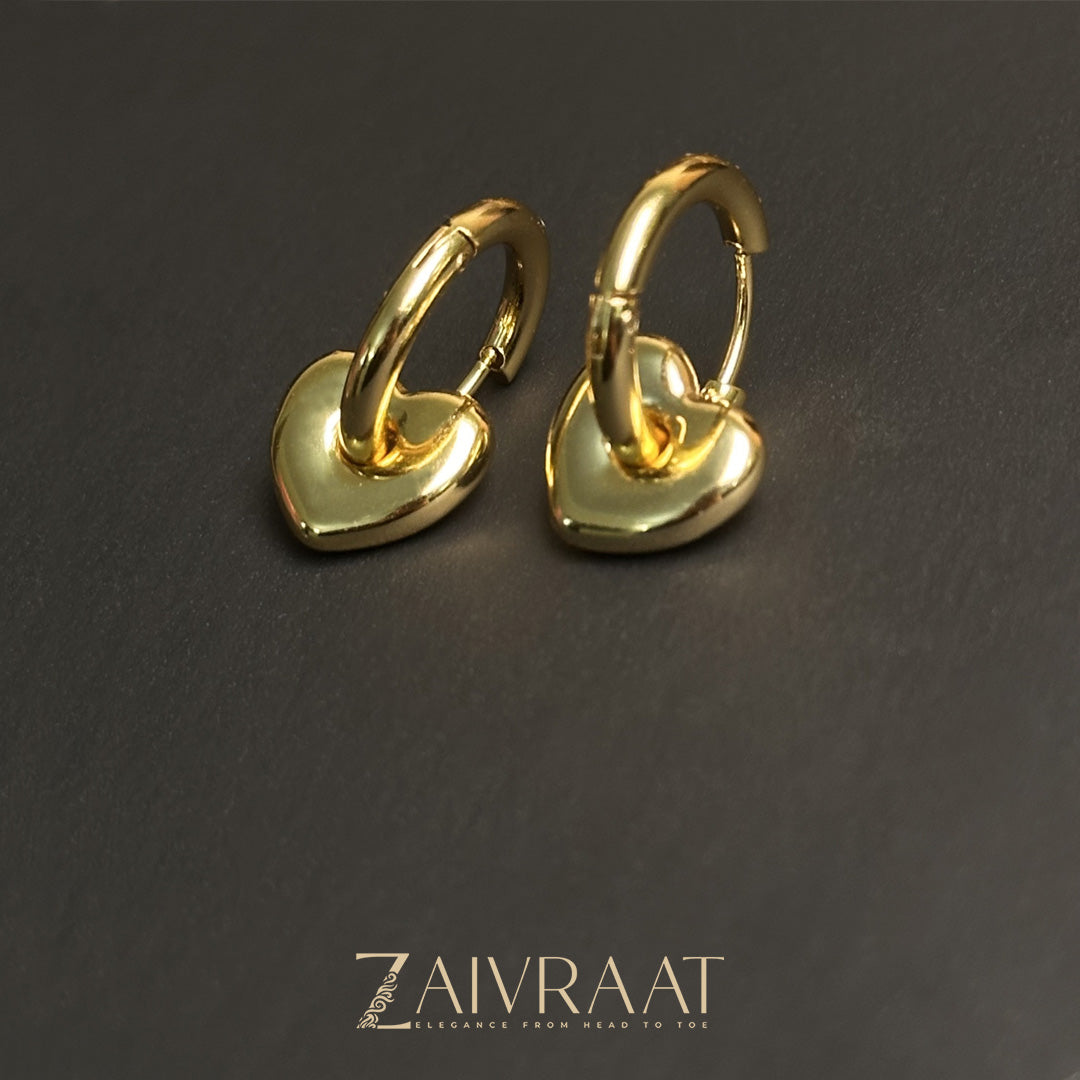 Heartela Gold hoops