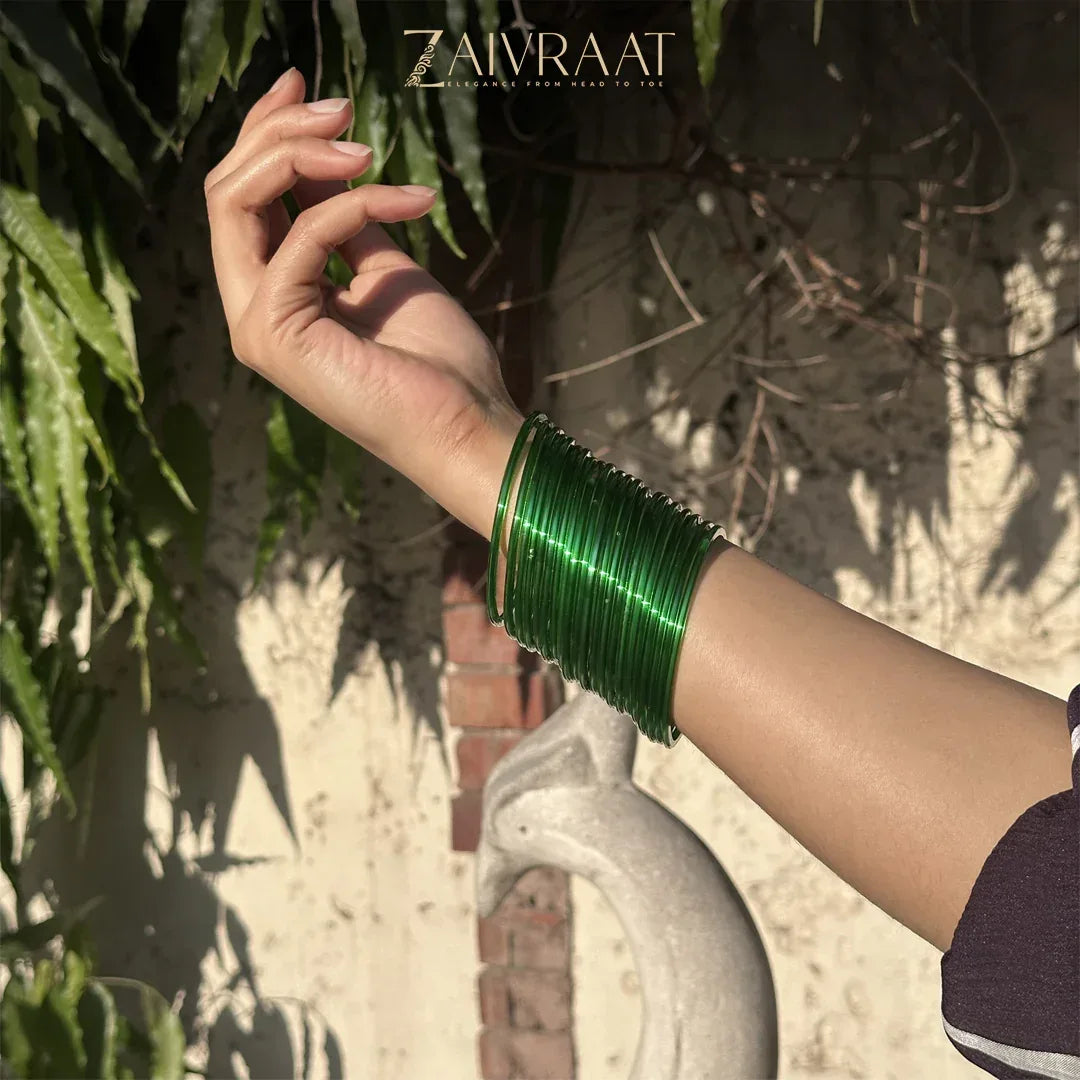 Glass Bangles Deal (4 Set of 24 Bangles) - Zaivraat