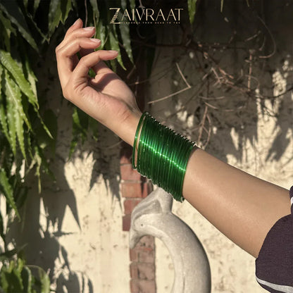 Glass Bangles Deal (4 Set of 24 Bangles) - Zaivraat