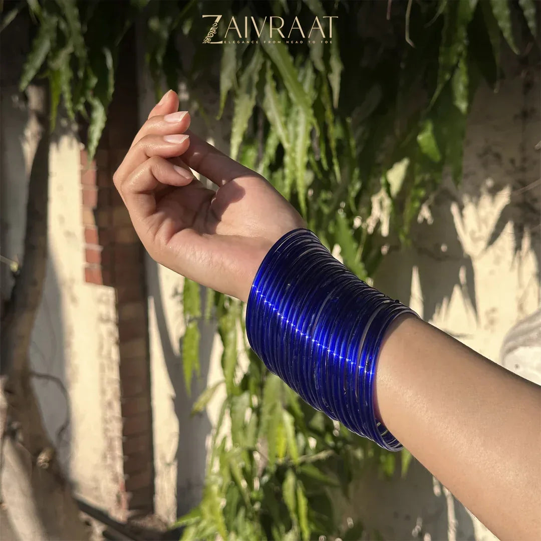 Glass Bangles Deal (4 Set of 24 Bangles) - Zaivraat