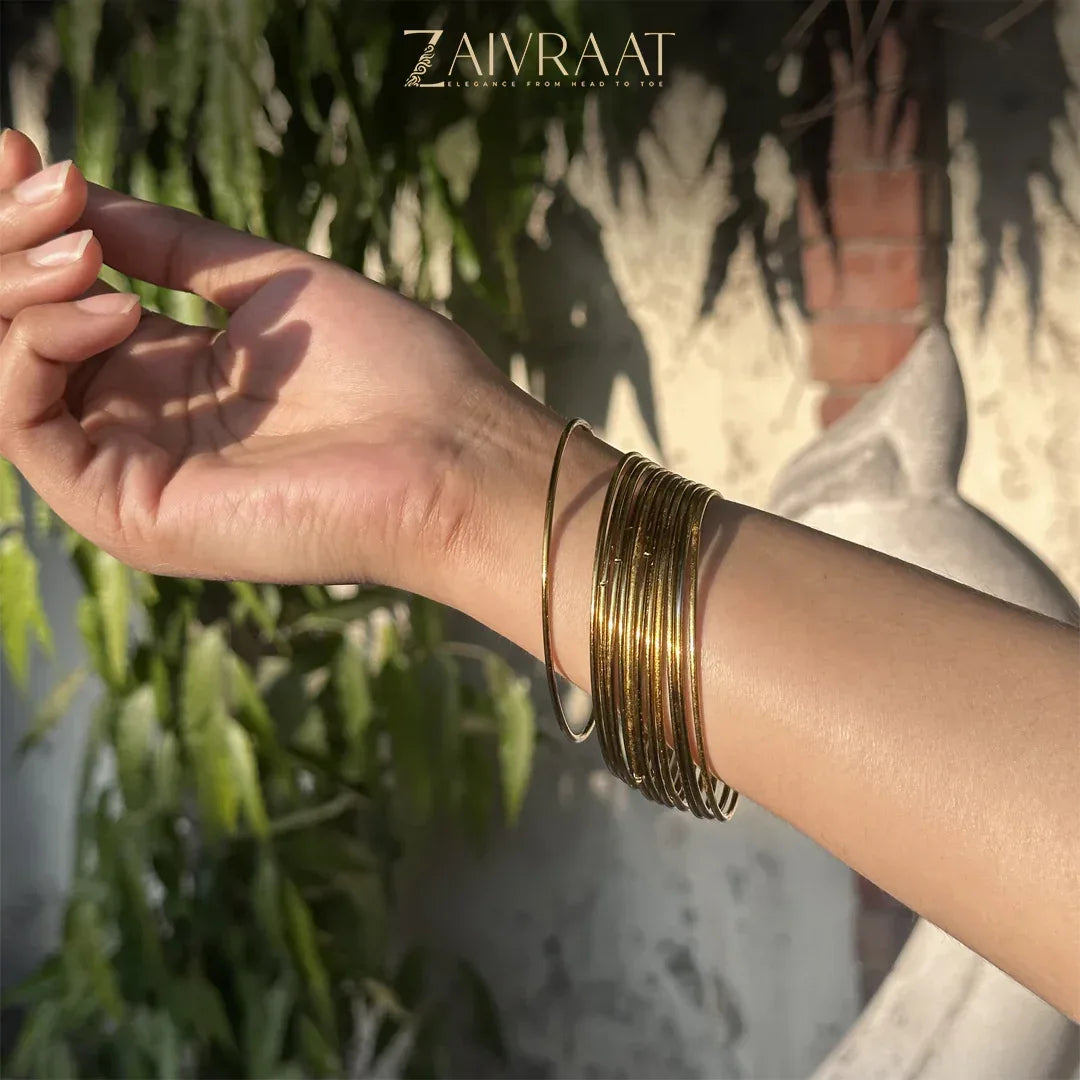 Steel Bangles Deal (4 Set of 12 Bangles) - Zaivraat