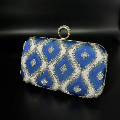 Blue Beaded Clutch - Zaivraat