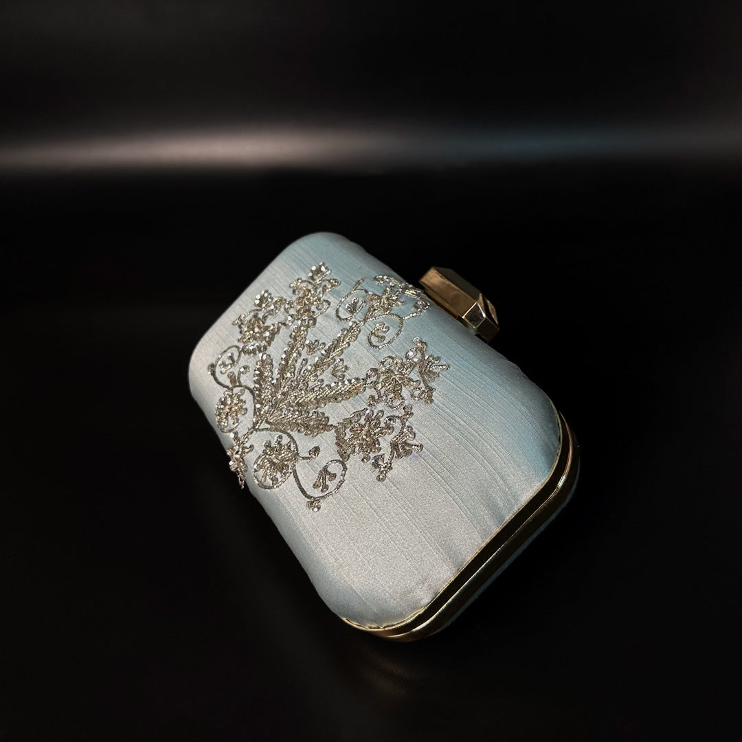 Aqua Whisper Clutch