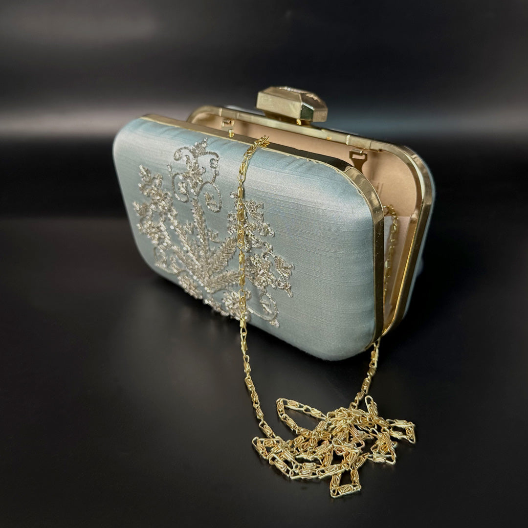 Aqua Whisper Clutch