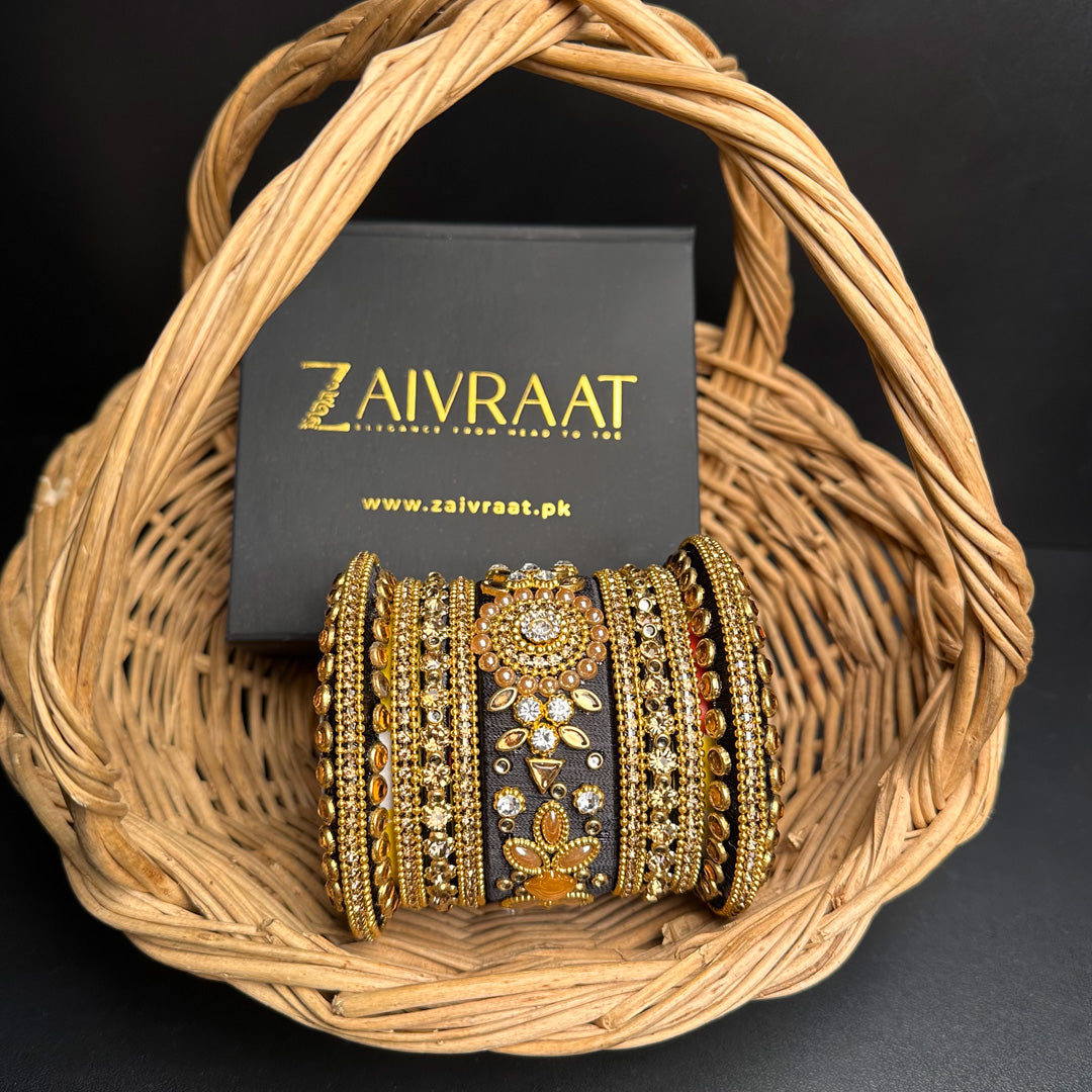 Silk thread wrapped bangle