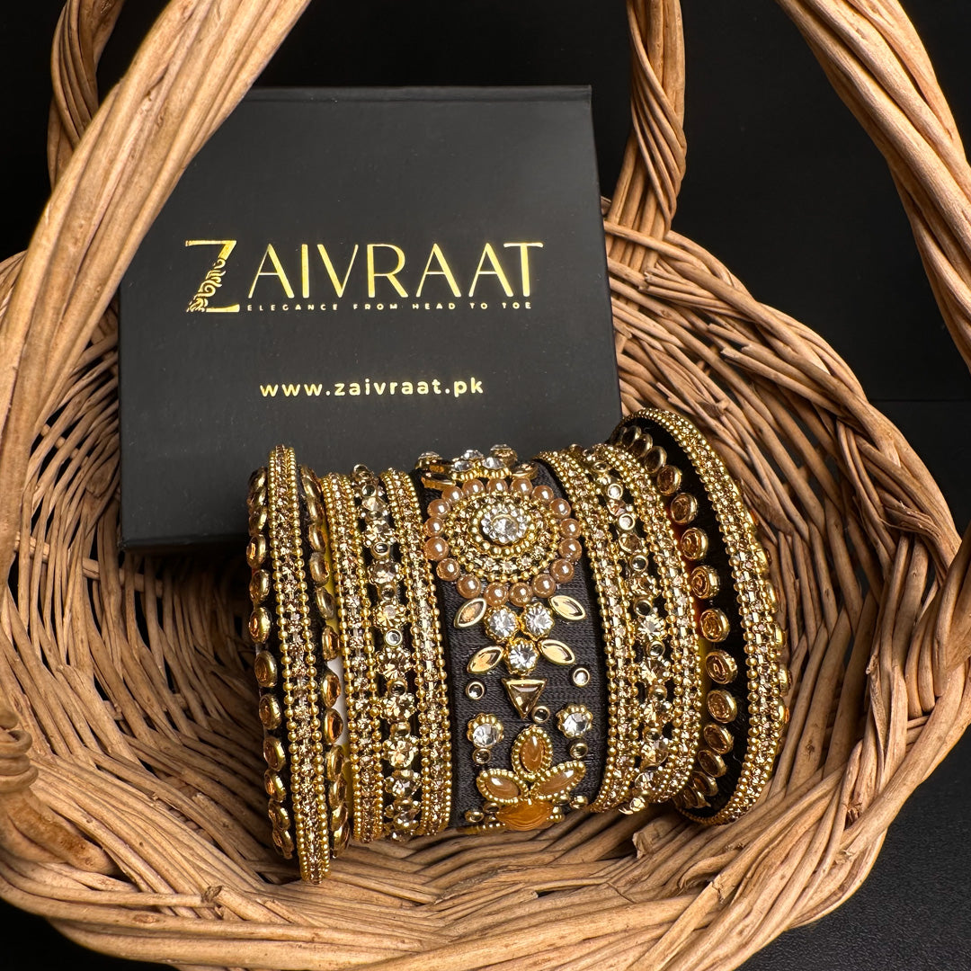 Silk thread wrapped bangle