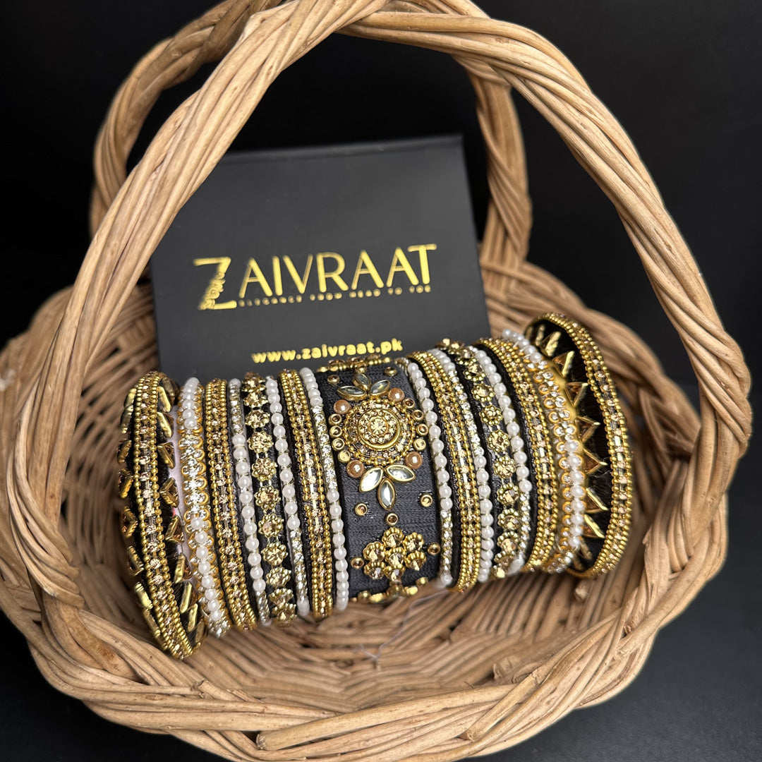 Silk Thread Wrapped Bridal Bangle Set