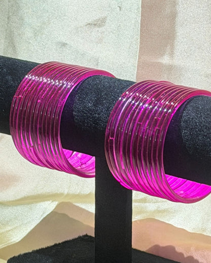 Jelly Bangles (Hot Pink)