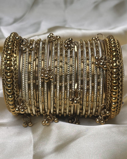 Golden Steel Kashmiri Set