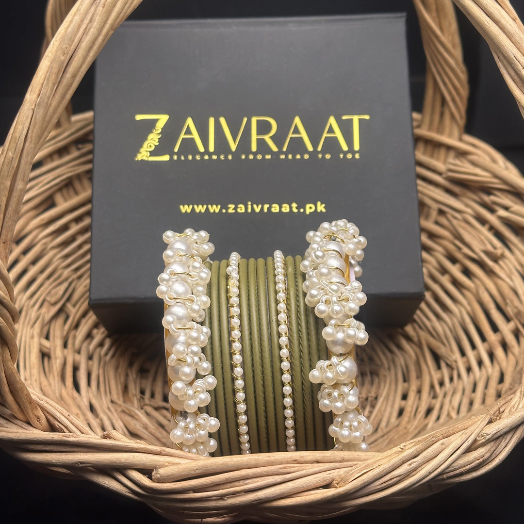 Durrah - Pearl Metal Bangles