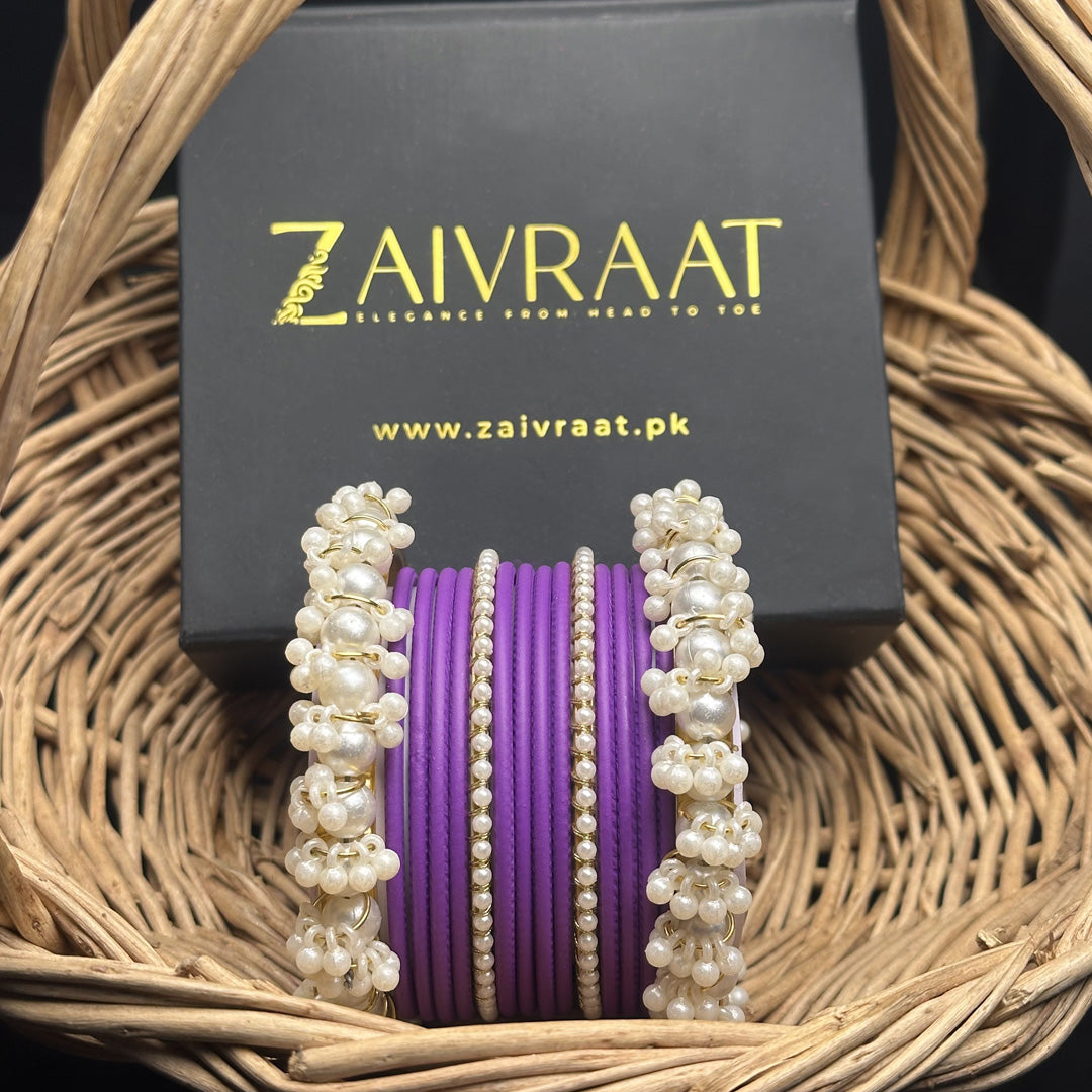Durrah - Pearl Metal Bangles