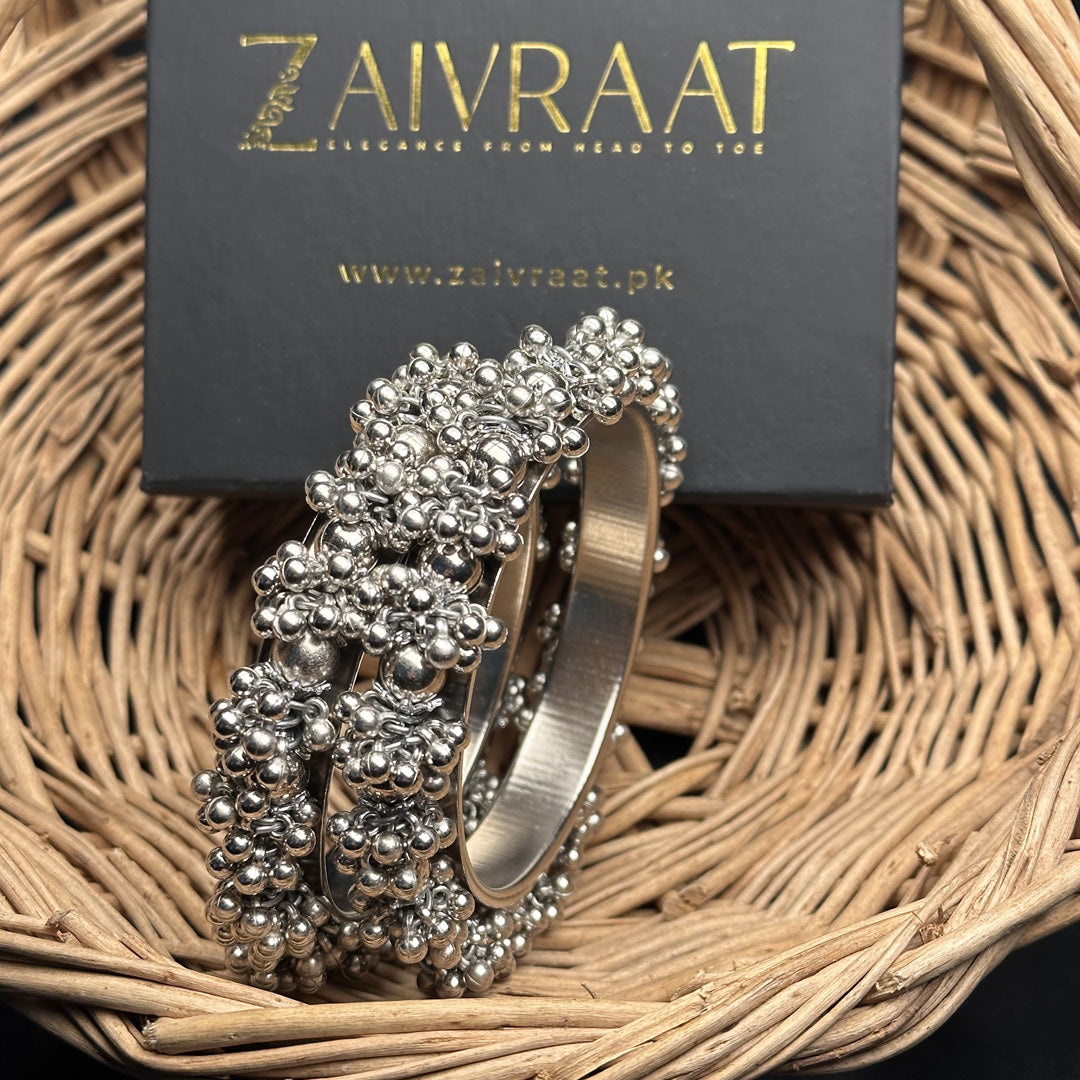 Silver Gajra  kara Bangle