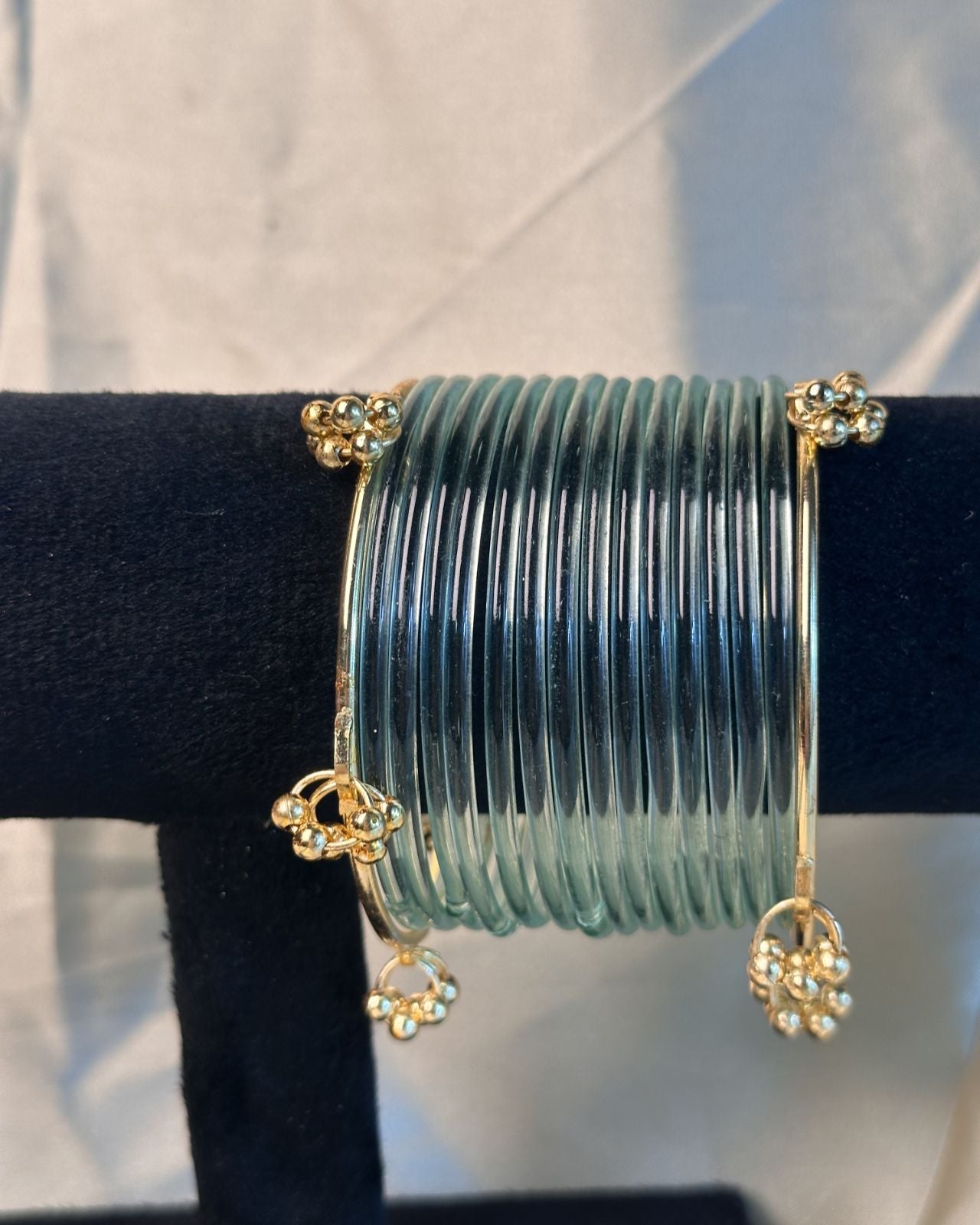 Thin Aqua Jelly Kashmiri Set