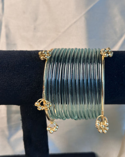 Thin Aqua Jelly Kashmiri Set