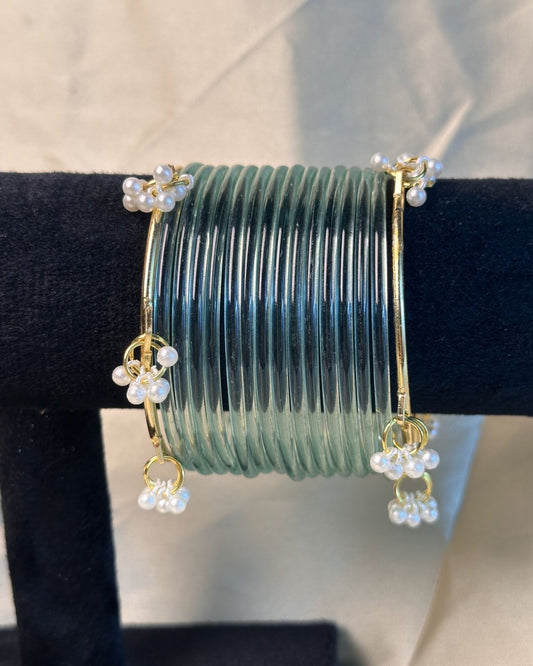 Thin Aqua Jelly Kashmiri Set
