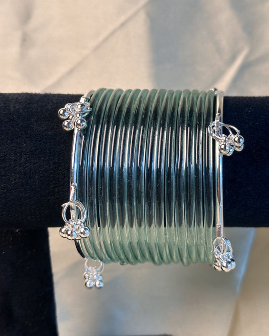 Thin Aqua Jelly Kashmiri Set