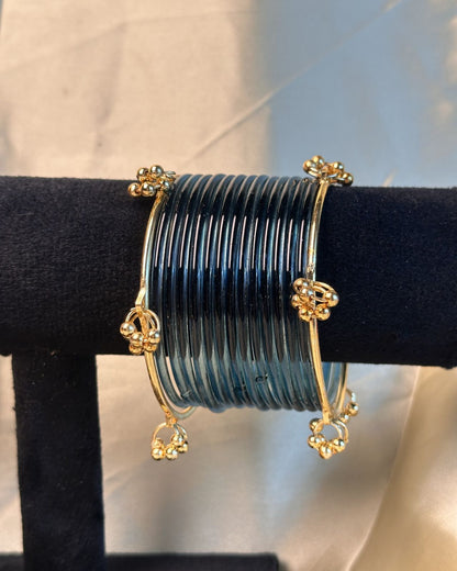 Thin Dark Blue Jelly Kashmiri Set