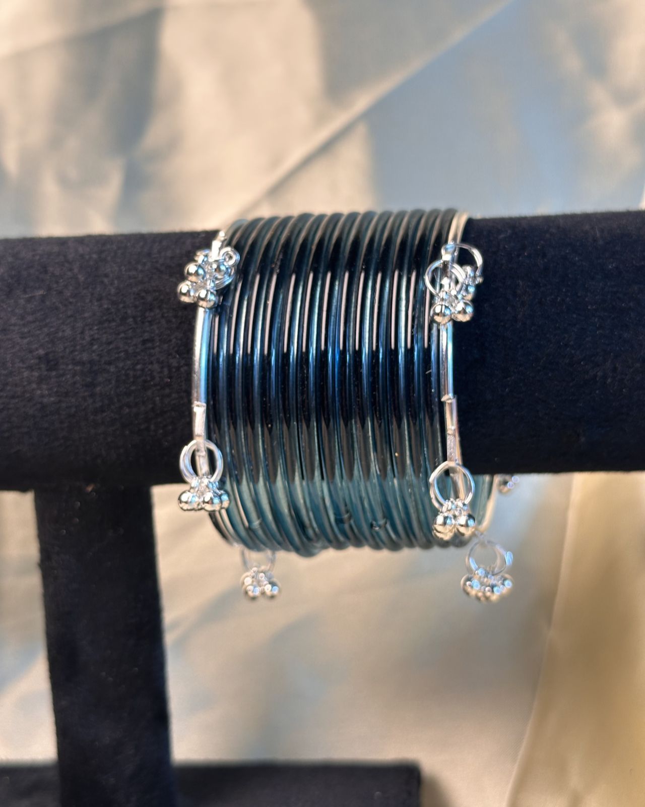 Thin Dark Blue Jelly Kashmiri Set