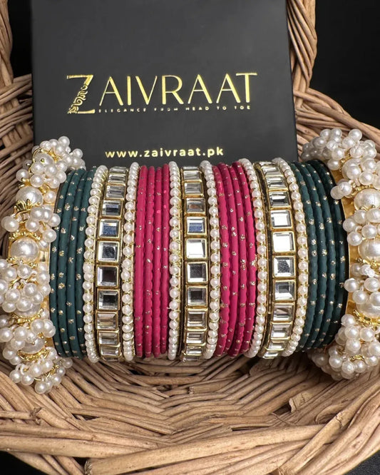 Roop - Bold Pink & Dark Green
