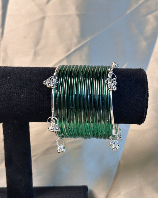 Thin Forest Green Jelly Kashmiri Set