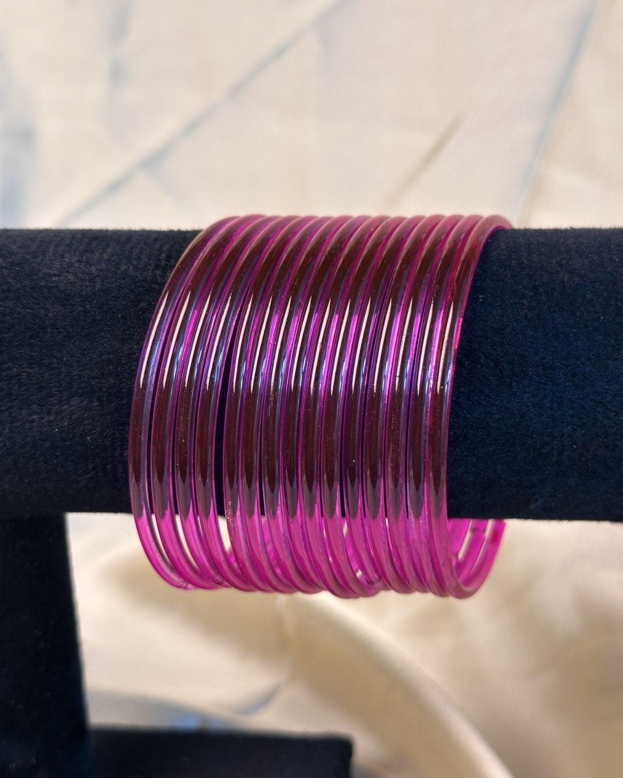 Thin Hot Pink Jelly Kashmiri Set