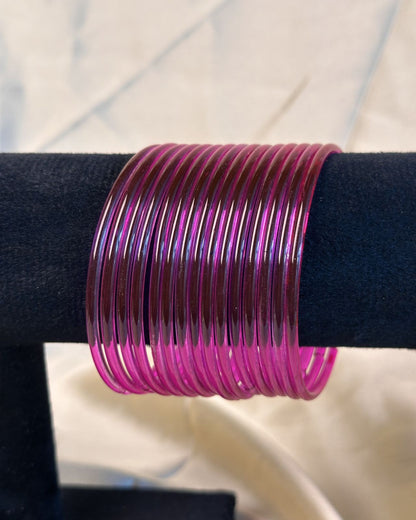 Thin Hot Pink Jelly Kashmiri Set