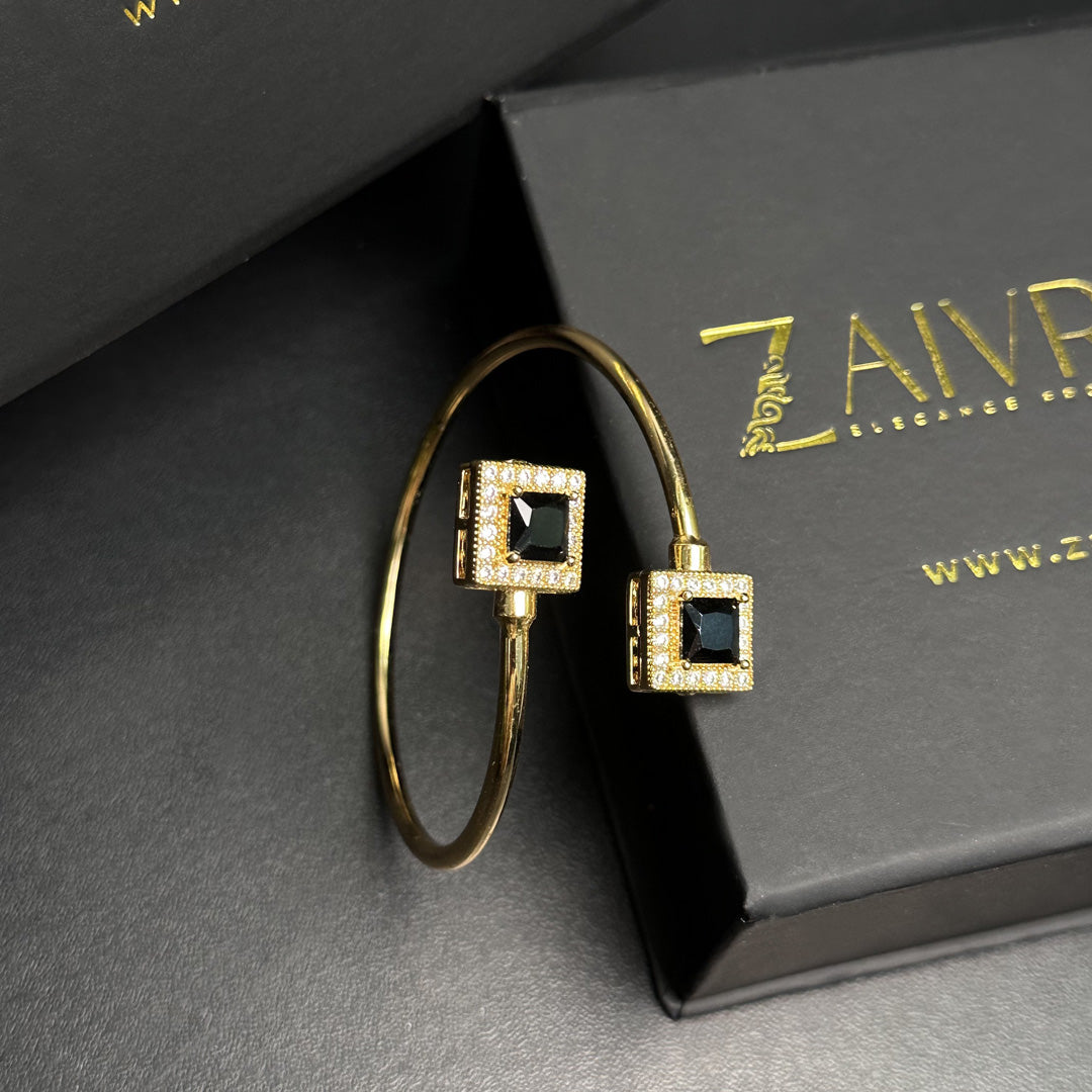 Double Stone Cuff Bracelet