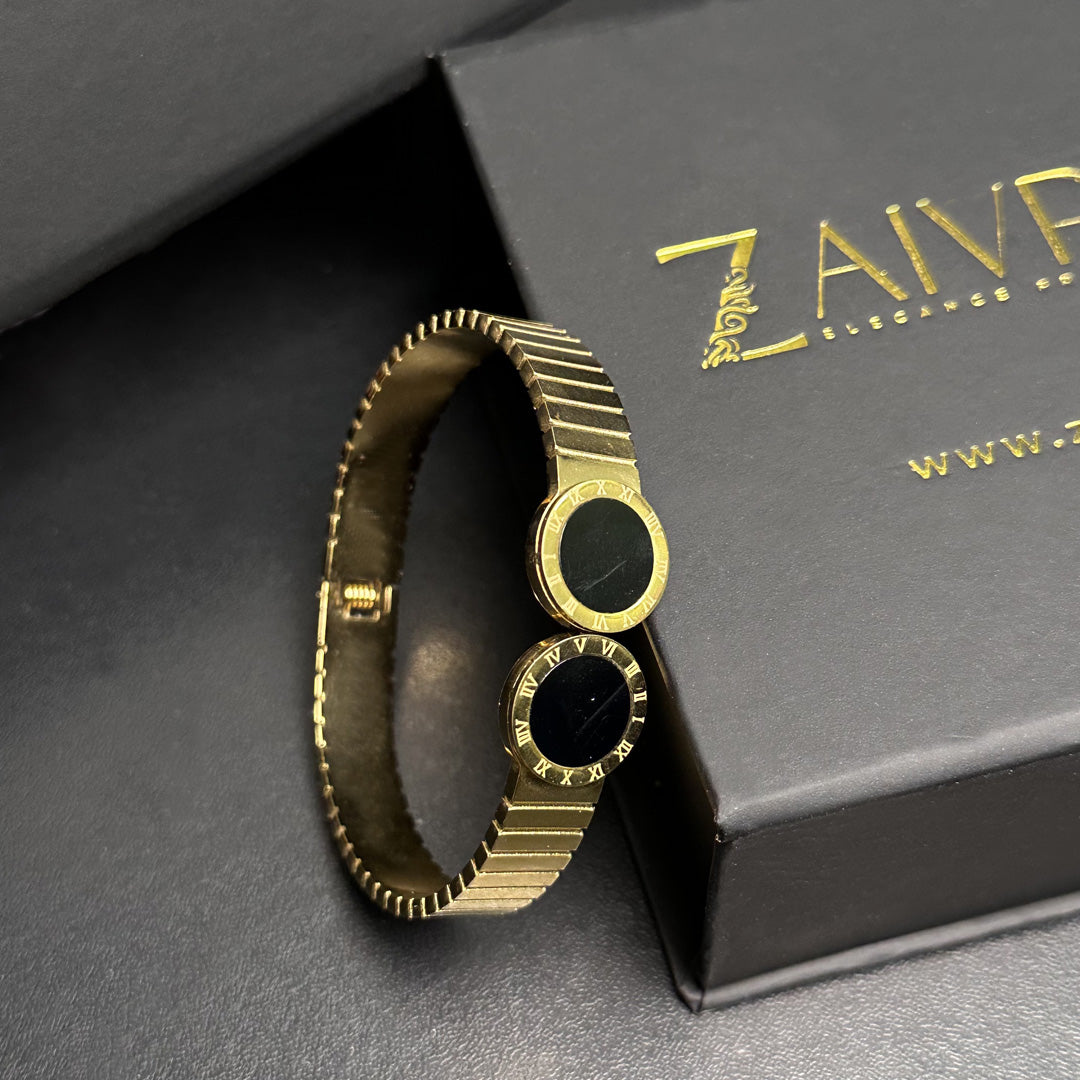 Roman Numerals Cuff Bracelet