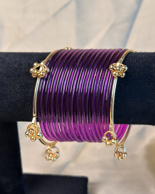 Thin Purple Jelly Kashmiri Set