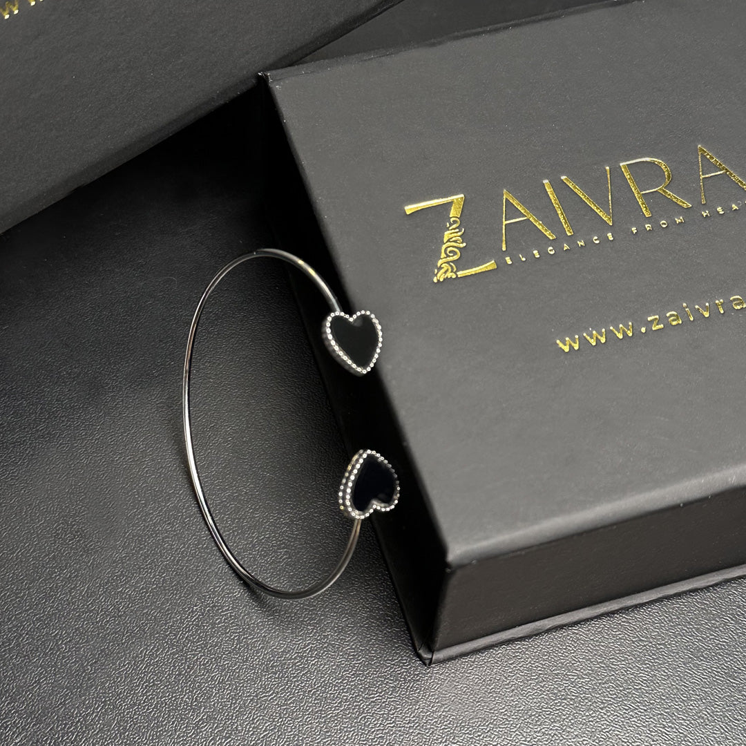 Silver Charm Cuff Bracelet