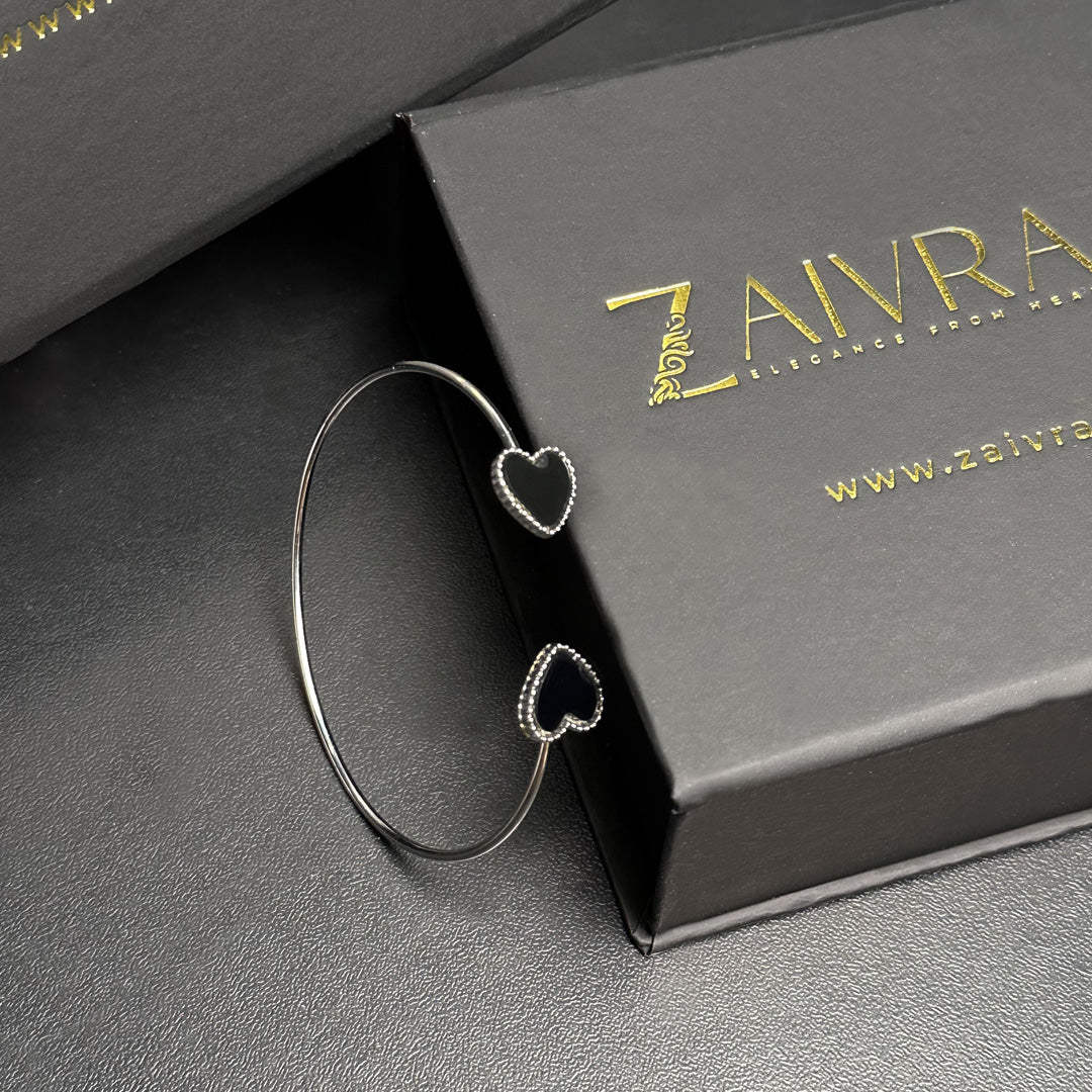 Silver Charm Cuff Bracelet