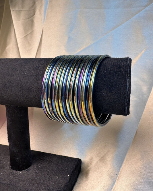 Multi Color Glass Bangles