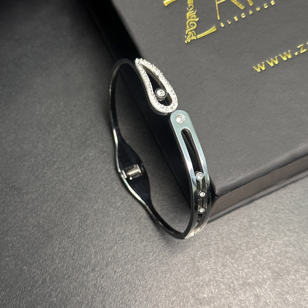 Silver Teardrop Cuff Bracelet