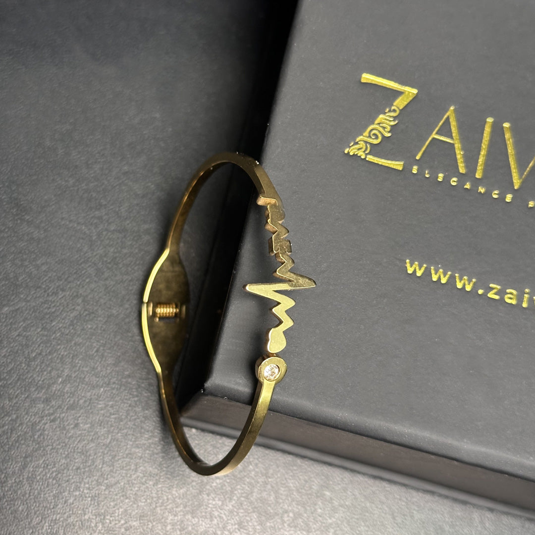 Heartbeat Cuff Bracelet