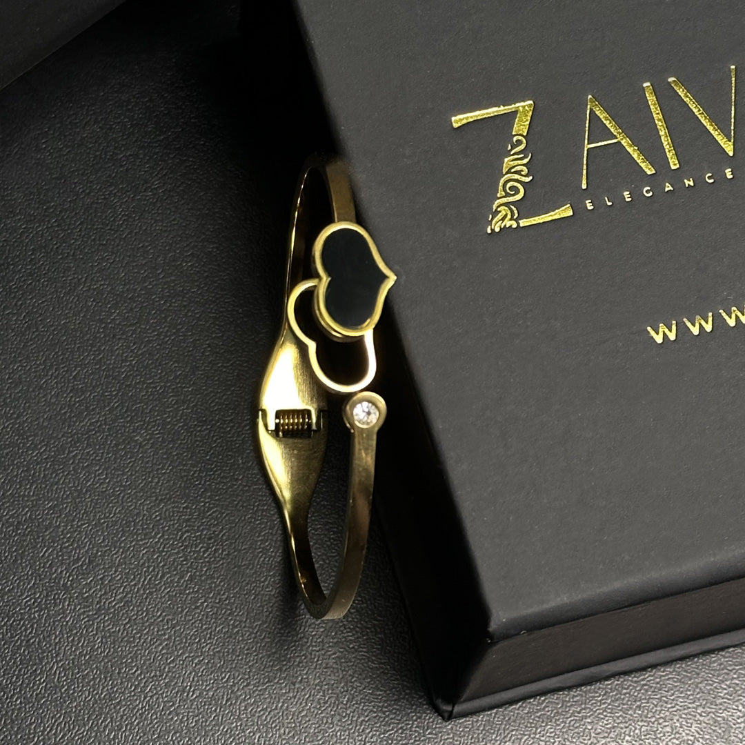 Double Heart Cuff Bracelet