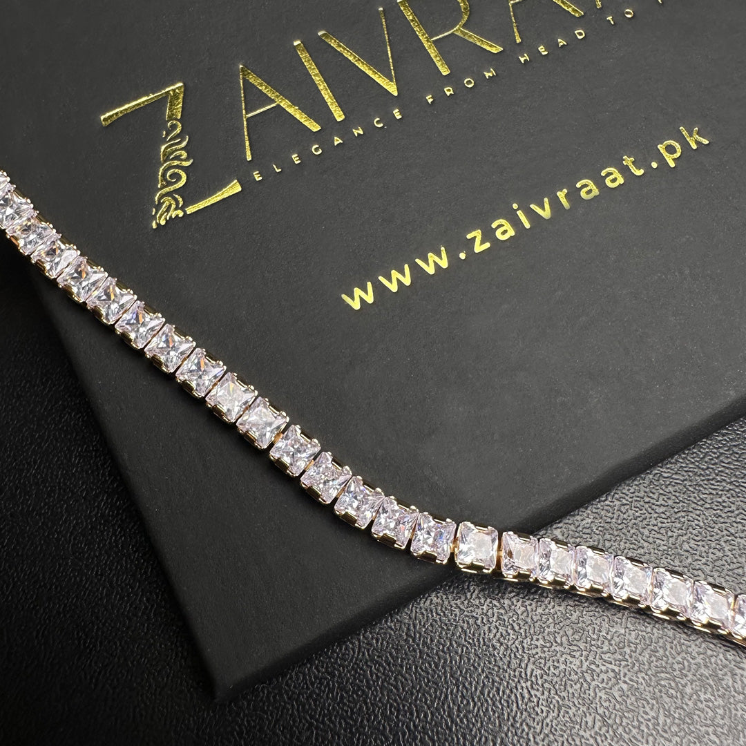 Square Crystal Tennis Bracelet