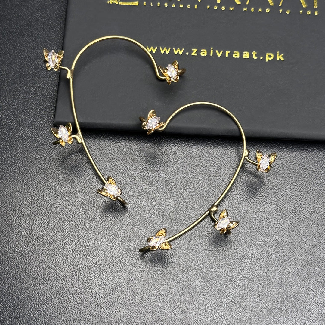 Butterfly Heart Ear Cuff