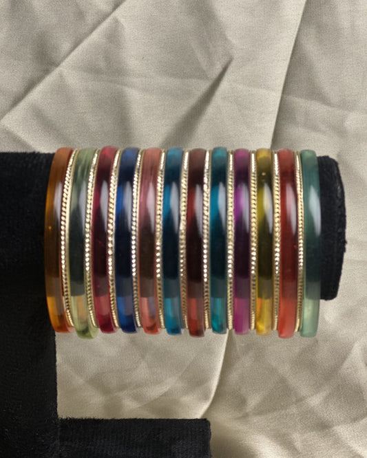 Plastic Jelly Set (Golden Bangles)