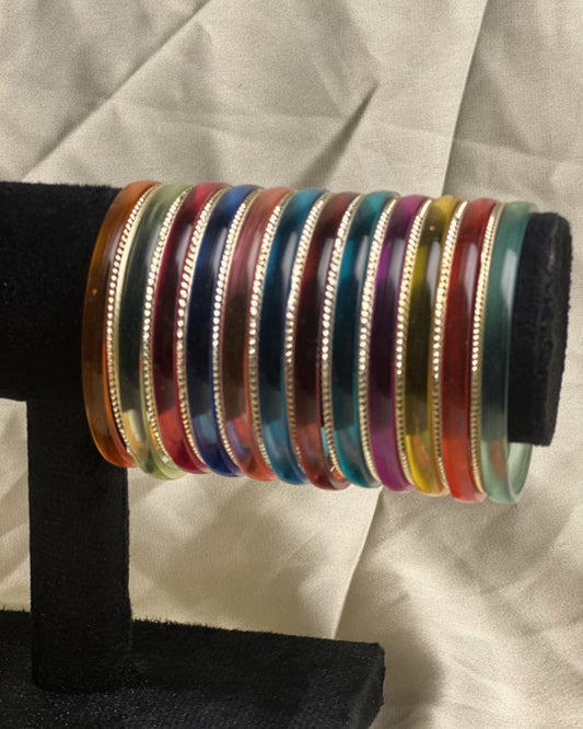 Plastic Jelly Set (Golden Bangles)