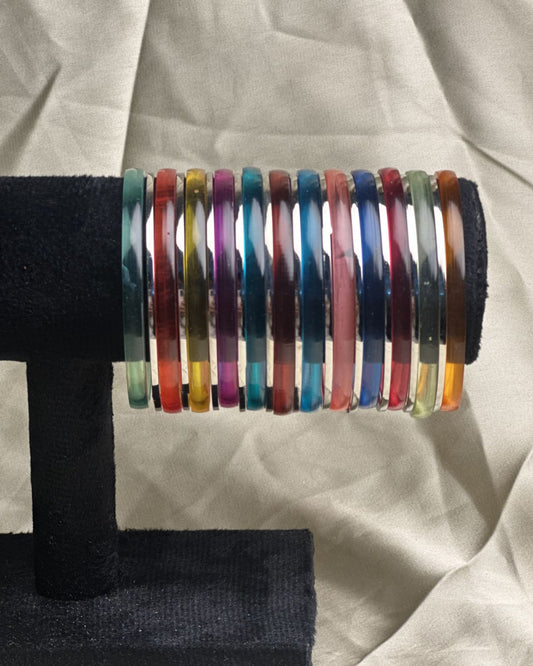 Plastic Jelly Set (Silver Bangles)