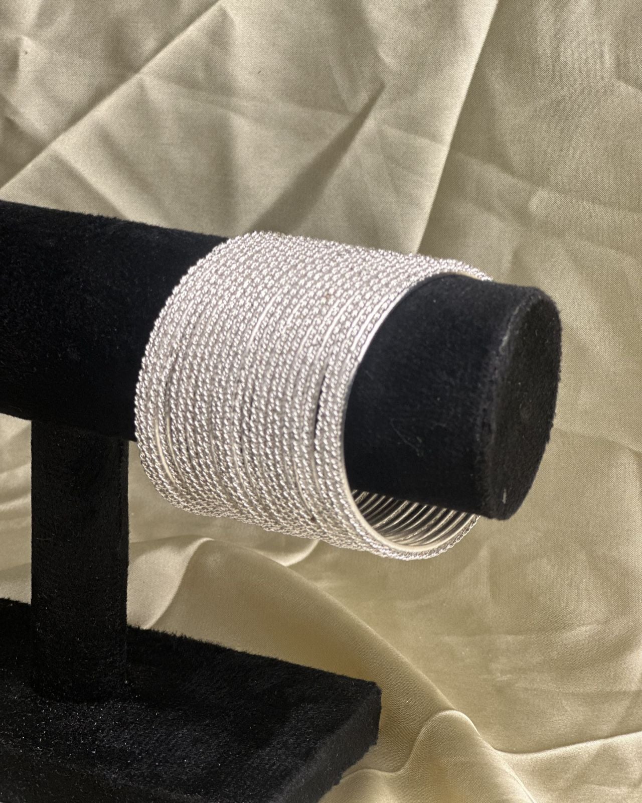 Textured Silver Bangles